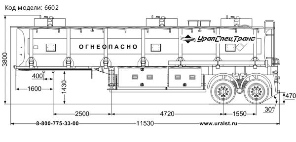 Полуприцеп цистерна ППЦ 35П-24Д-3 УСТ 9465 ССУ 1430