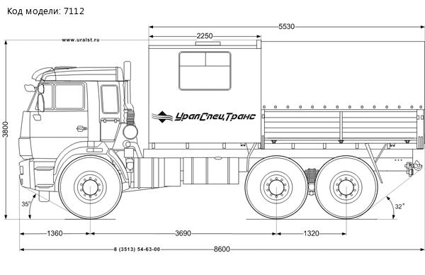 ГПА 6+2 откр. УСТ 5453 Камаз 43118, сп.м 