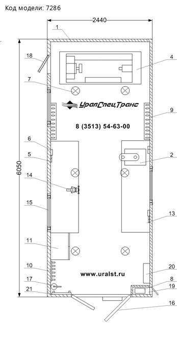 Фургон контейнер УСТ планировка