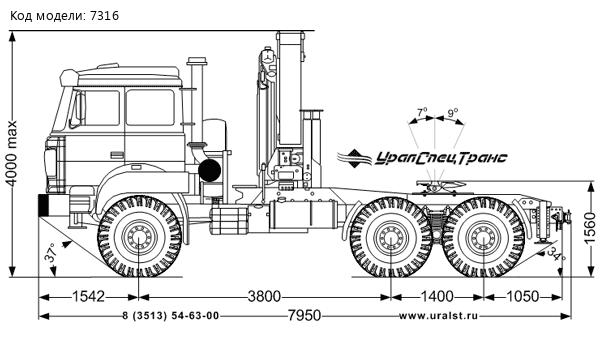 Седельный тягач с КМУ ИМ 320-04 Урал 44202-3511-82Е5