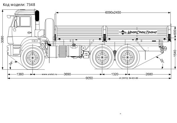 Бортовой автомобиль УСТ 54531J Камаз 43118-3027-50