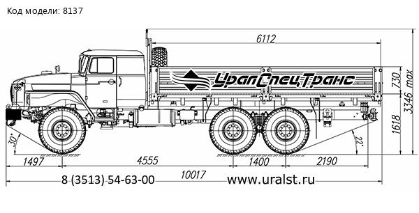 Грузовой бортовой автомобиль Урал 4320-1912-60М