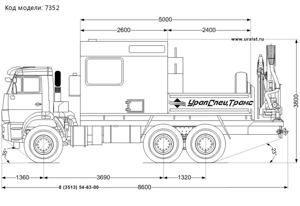 АРОК с КМУ ИМ-95 УСТ Камаз 43118-3027-50