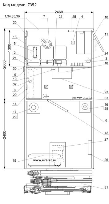 ПЛАНИРОВКА АРОК УСТ 54535В с КМУ ИМ-95 