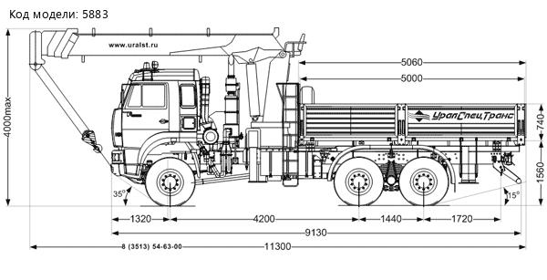 Камаз бортовой с КМУ DongYang SS2725LB