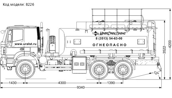 Автоцистерна АЦ 18 НА IVECO TRAKKER AD380T45W 4300 ММ