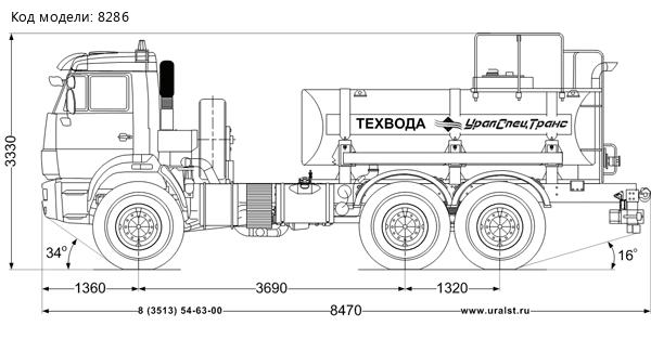 Автоцистерна АЦВ-8 УСТ 5453 Камаз 43118-50