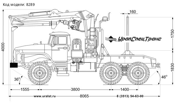  Лесовоз с манипулятором VPL100-76 УСТ 5453 Урал 5557-60Е5