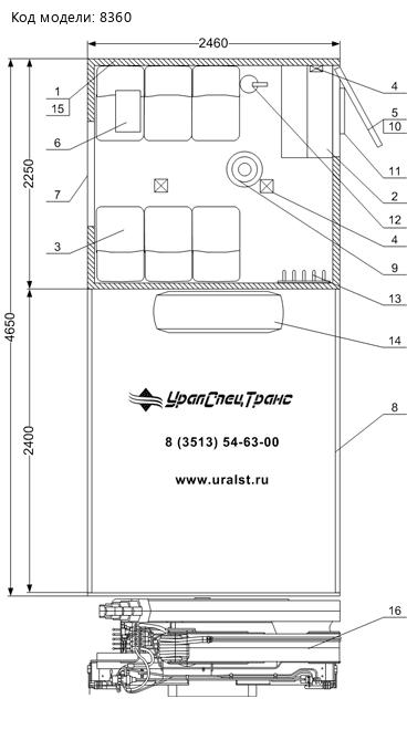 ГПА 6+2 откр. с КМУ ИМ-95 УСТ 5453 Камаз 43118-50