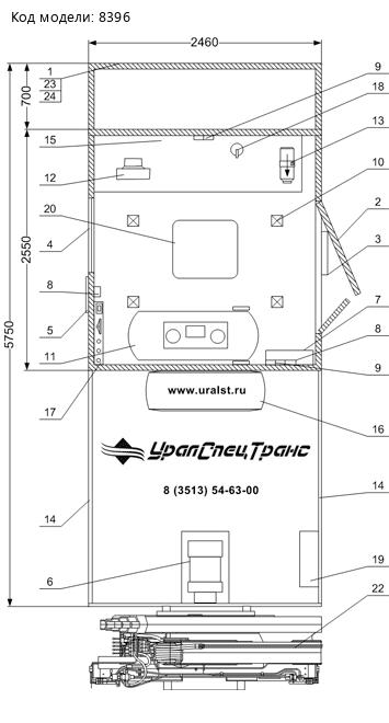 ПЛАНИРОВКА ПАРМ УРАЛ NEXT 4320-72Е5 С КМУ ИМ-95