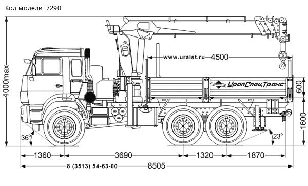 Бурильно-крановая машина УСТ-5453 с КМУ SAMYANG 2076 с буром