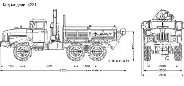 Эвакуатор на шасси Урал 4320 с КМУ PK-8500