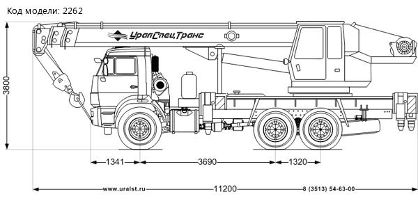 Автокран Челябинец КС 45734 на базе шасси Урал 5557