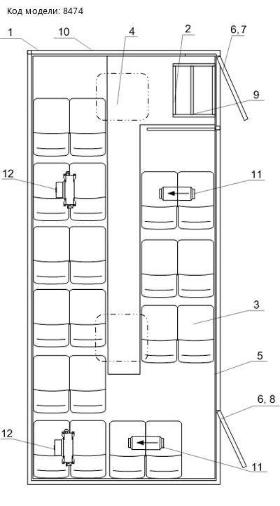 Планировка вахтового автобуса