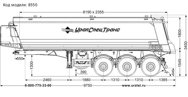 Полуприцеп самосвал ППС 34-32Л SEVEREST
