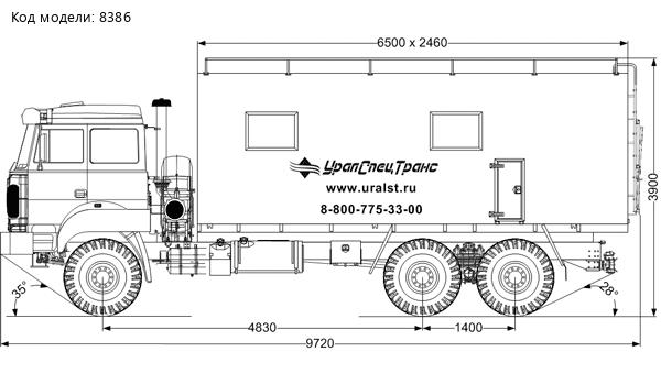 Лаборатория связи УСТ 5453WK-04 Урал 4320-82Е5 сп.м.