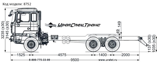 Шасси SHACMAN SX3258DR384, 6х4