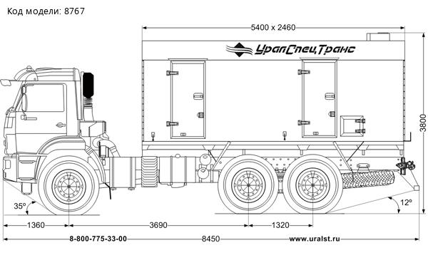 Паровая промысловая установка ППУА 1600/100 УСТ 5453 Камаз 43118 насос Kopper Pumps