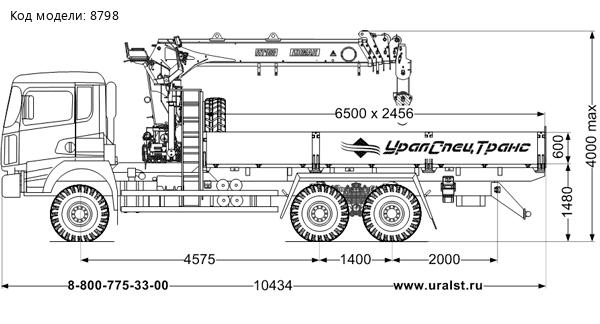 Бортовой автомобиль с КМУ ИТ-150 на SHACMAN 6х4