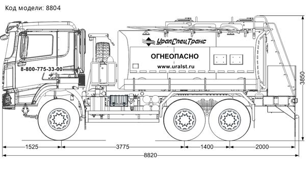 АТЗ-17-2 два отсека, УВТ-40, SHACMAN (ШАКМАН) SX32586T385