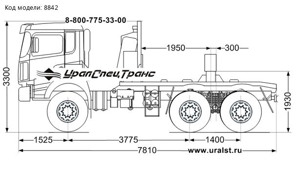 Трубовозный Тягач SHACMAN SX32586V385 6х6 