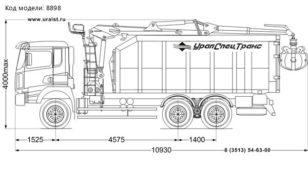 Металловоз с VM10L74M УСТ 5453 SHACMAN SX32586V385