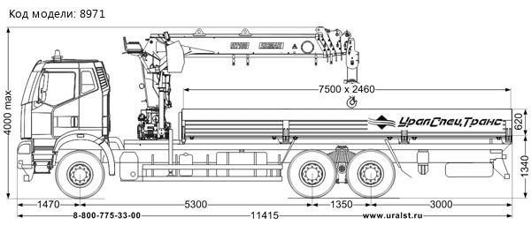  Бортовой с КМУ ИТ-150 (тросовый) УСТ 5453 FAW 3250 (6х4), ДОПОГ, полог, КБ 5300