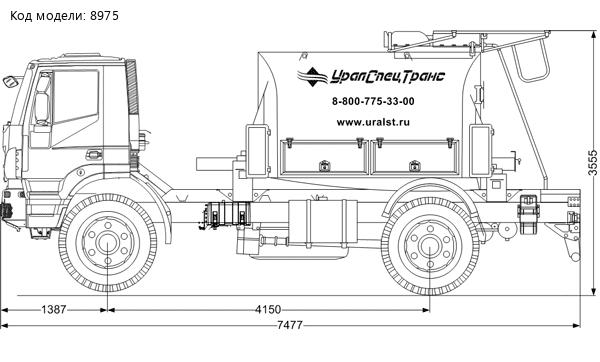 АЦВТ-6Н нерж ДОПОГ (ДПМ-6) IVECO-AMT EuroCargo 4х4 