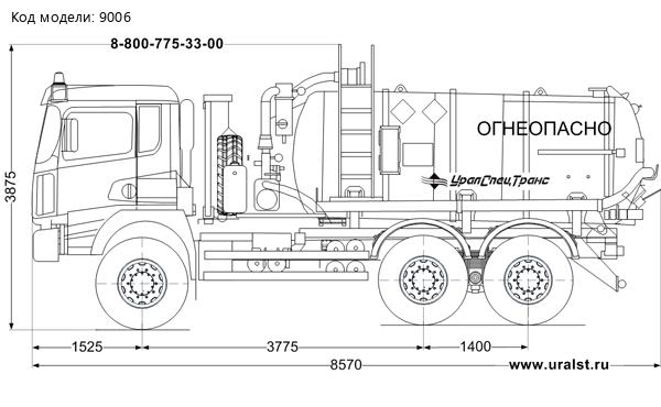 АКНС-10 PNR-124 УСТ 5453 SHACMAN SX32586V385 6х6, 315/80 R22.5, КБ 3775 