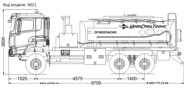  АТЗ-15 УВТ-40, УСТ 5453, SHACMAN (ШАКМАН) SX32586V385 6х6, 315/80R22.5, КБ 4575 мм.