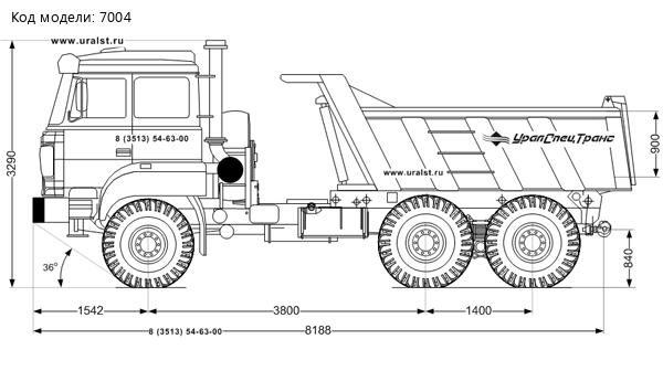 Самосвал УСТ-5453 на шасси Урал 5557-82М