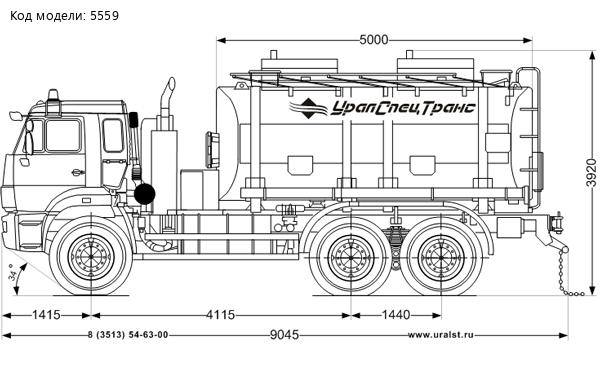 Автотопливозаправщик АТЗ-18-2 на шасси Камаз 65224-53