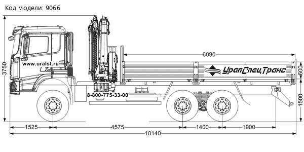 Бортовой автомобиль с КМУ ИМ-180 на SHACMAN (ШАКМАН) SX32586V385 (6х6)