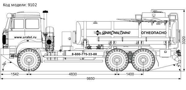 АТЗ-12 УСТ 5453 Урал 4320-4971-80 сп.м.