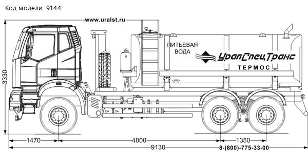 АЦПТ-10НО УСТ 5453 FAW 3250 (6х4) КБ 4800, насос, нерж/ЛКП 