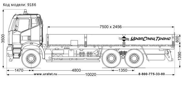 Бортовой автомобиль, УСТ 5453 FAW 3250 (6х4), ДОПОГ, полог, КБ 4800