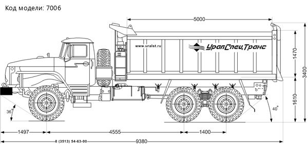 Самосвал УСТ-5453 на шасси Урал 4320-60Е5