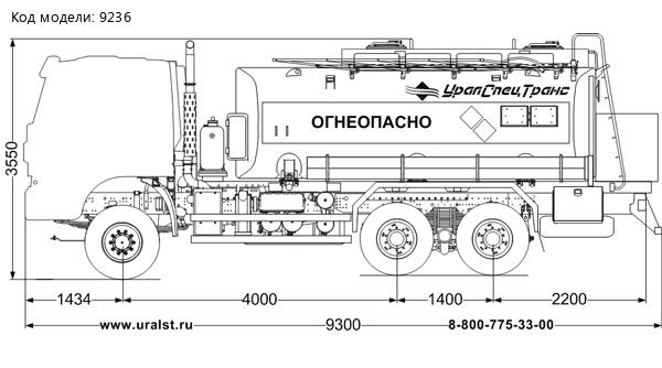 Автотопливозаправщик  АМТ N.V. АТЗ-17-2 два отсека