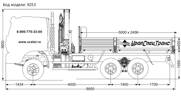 Бортовой с КМУ ИМ-150N УСТ 5453 АМТ N.V. 632910