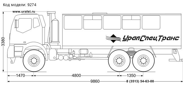  Автобус вахтовый 28 базовая УСТ 5453 FAW 3250 6х6