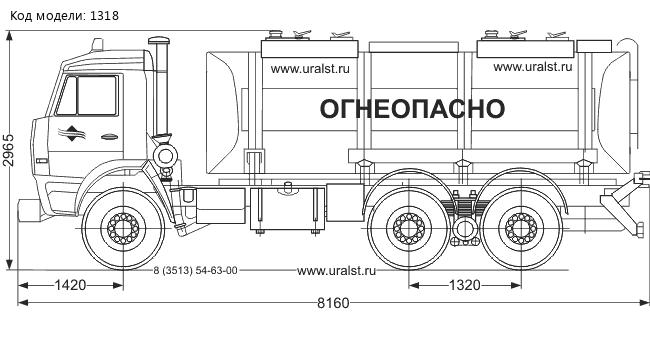 атз-16 на шасси автомобиля камаз-53228