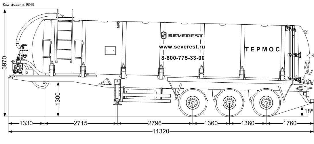 Полуприцеп-цистерна вакуумная ППЦВ 30Т-32-ОД PNR нерж УСТ 9465