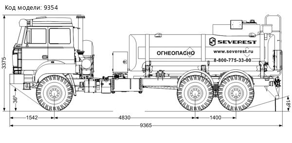 Автотопливозаправщик АТЗ-11Б УСТ 5453 на шасси Урал 4320-80 