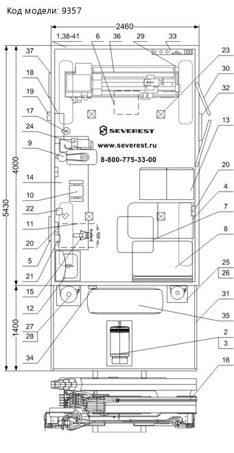 ПЛАНИРОВКА ПАРМ УРАЛ 4320-72Е5Г38 С КМУ ИМ-150N