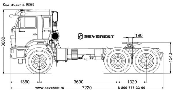 Седельный тягач Камаз 53504-76020-50 сп. место