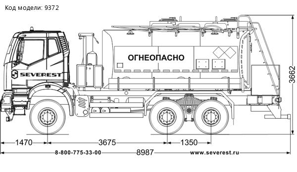 Автотопливозаправщик АТЗ 17-2Б УВТ-40 УСТ 5453 FAW 3250