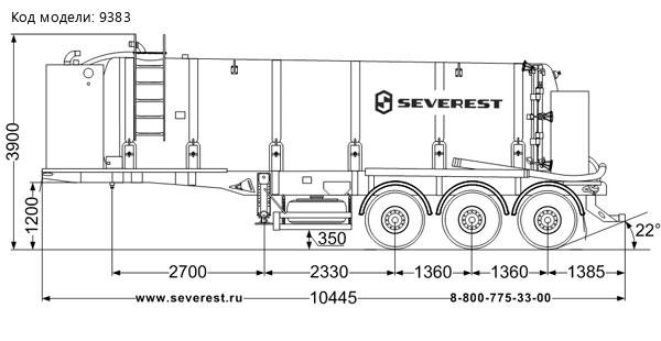 Полуприцеп цистерна вакуумная ППЦВ 25-32-ОД PNR