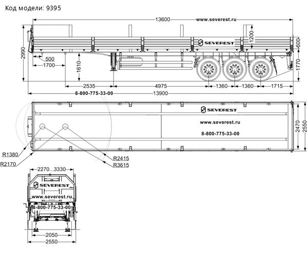 Полуприцеп бортовой ППБ 35Б-32Л-14К