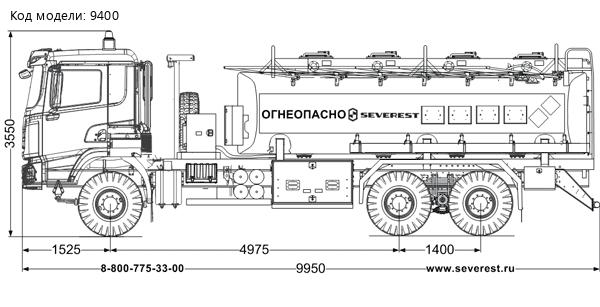 Автотопливозаправщик АТЗ-17-4Р, УСТ 5453, SHACMAN SX32586V384 6х4