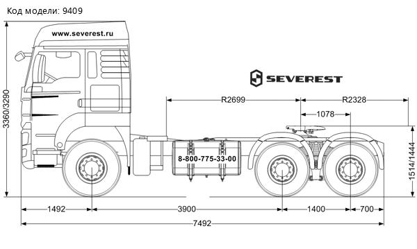 Седельный тягач SITRAK C7H 6х6